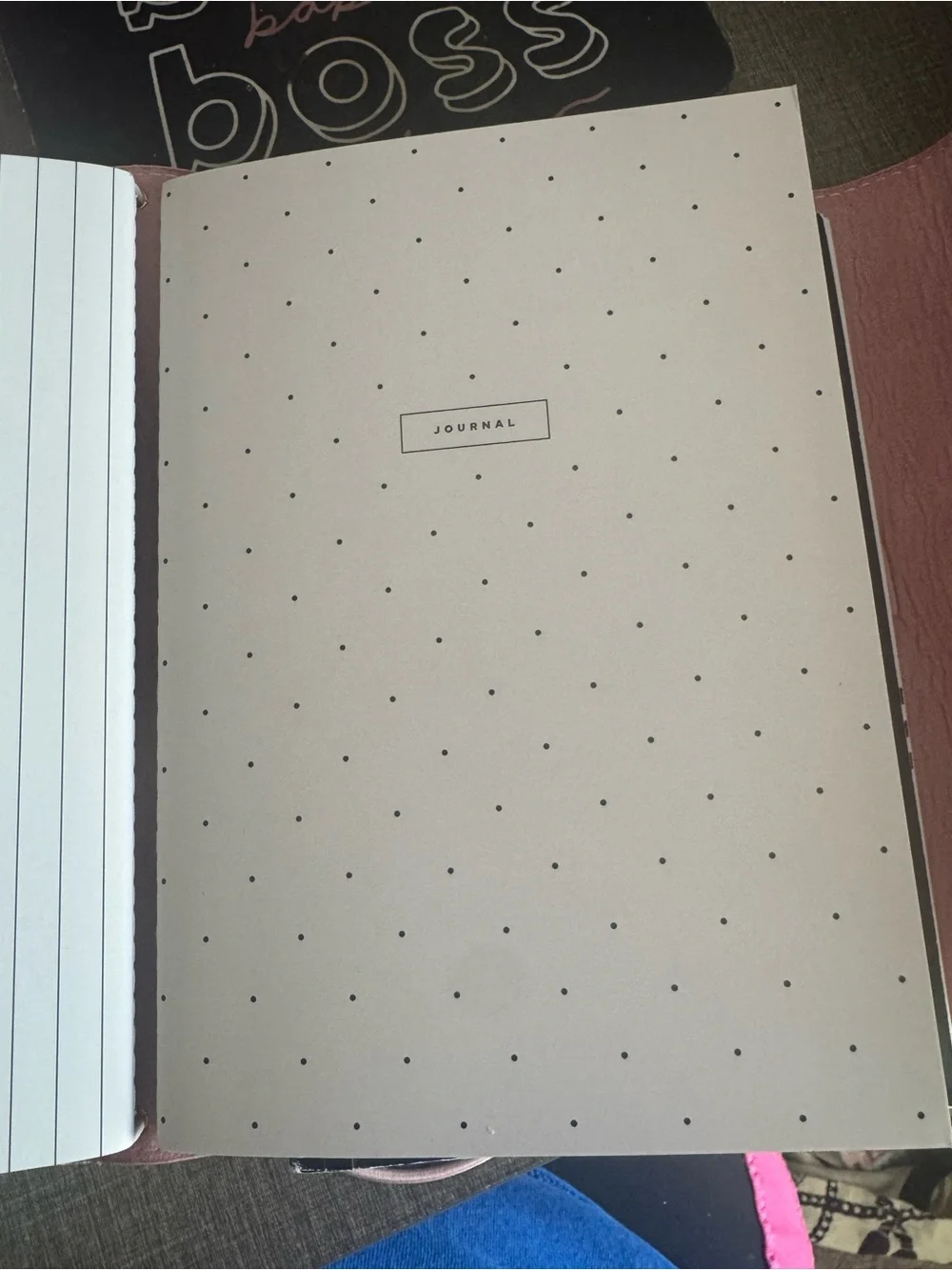 Soft Pink Happy Planner Folio Elegant Polka-Texture